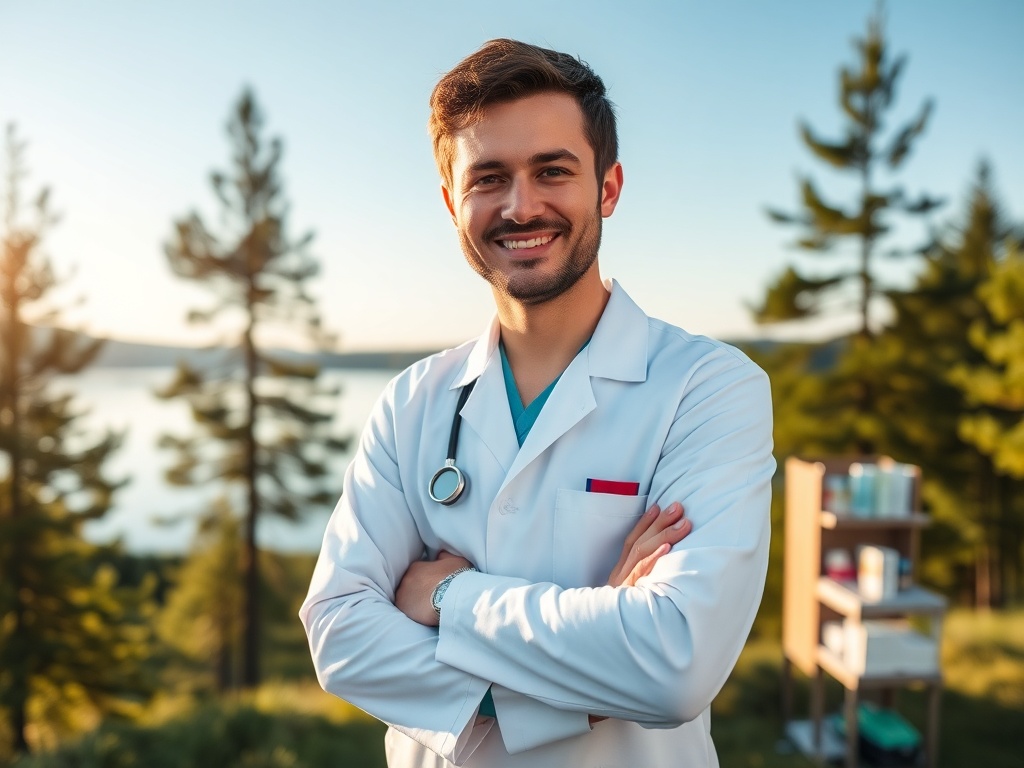 Mapa Kętrzyna z zaznaczonymi placówkami medycznymi, ilustrująca kolejki NFZ Kętrzyn