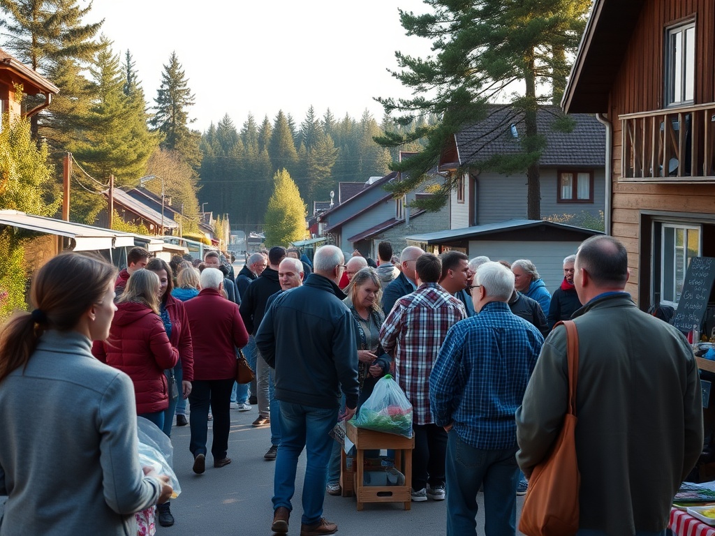 Symboliczne przedstawienie troski o Ziemię z elementami Kętrzyna w tle
