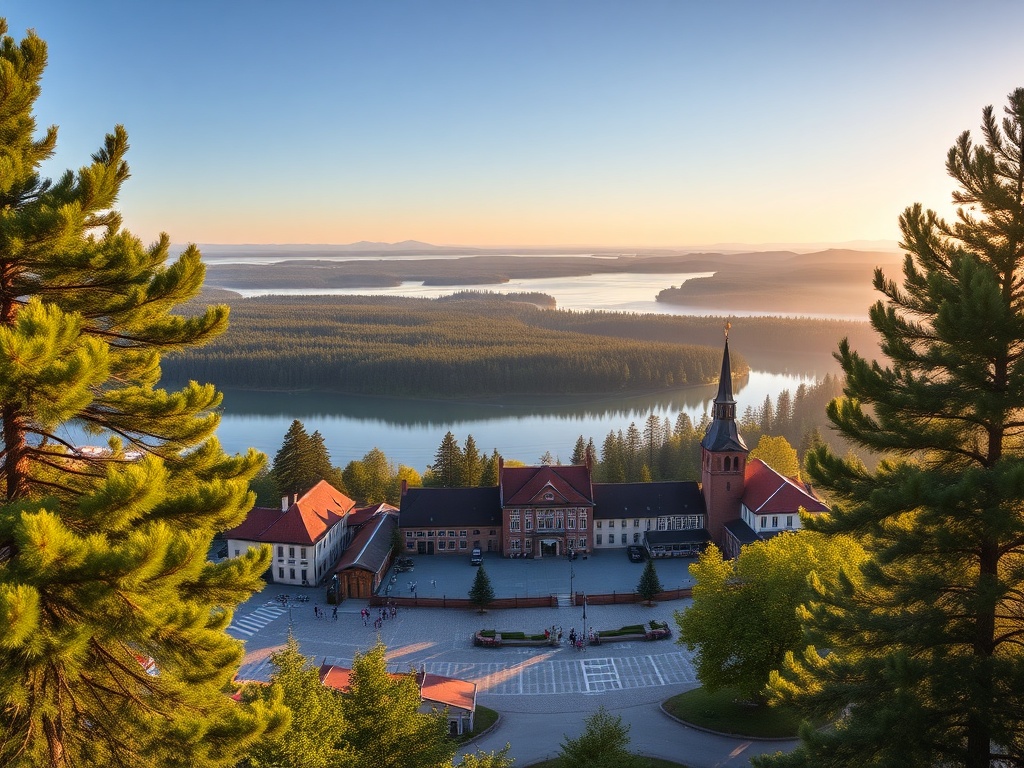 Widok na zamek krzyżacki w Kętrzynie podczas słonecznego dnia.